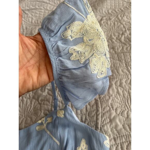 Lily Rose Floral Tier Midi Dress XXL Embroidered Flutter Sleeve Cottagecore NEW - Picture 7 of 13